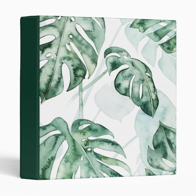 Classeur Feuille fractionnée de palme tropicale (Devant/Côté)