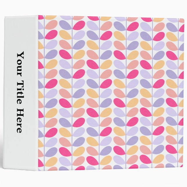 Classeur Feuille rétro (Devant/Côté)