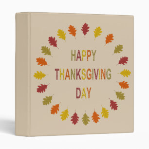 Classeur Feuilles de chêne de Thanksgiving