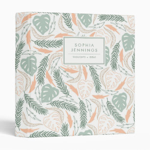 Classeur Feuilles de palmier vertes tropicales modernes Mon