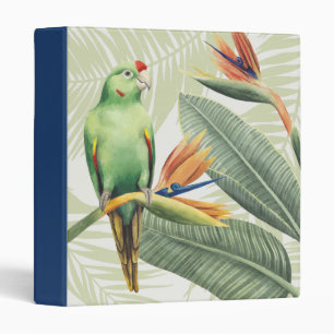 Classeur Feuilles de palmiers à oiseaux verts