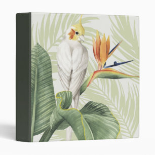 Classeur Feuilles De Palmiers Avec Oiseau Blanc