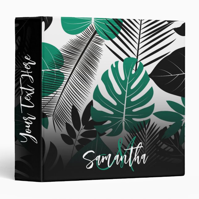 Classeur Feuilles tropicaux d'été (Devant/Côté)