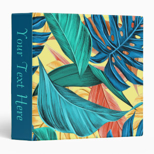 Classeur Feuilles tropicaux exotiques Imprimer Personnelle 