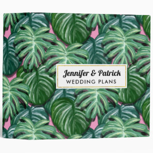 Classeur Feuilles tropicaux Foliage vert et Mariage luxuria