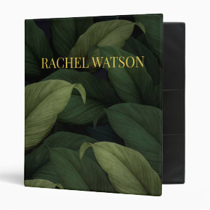 Classeur Feuilles tropicaux vert foncé