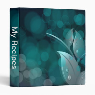Classeur Feuilles turquoise Bokeh