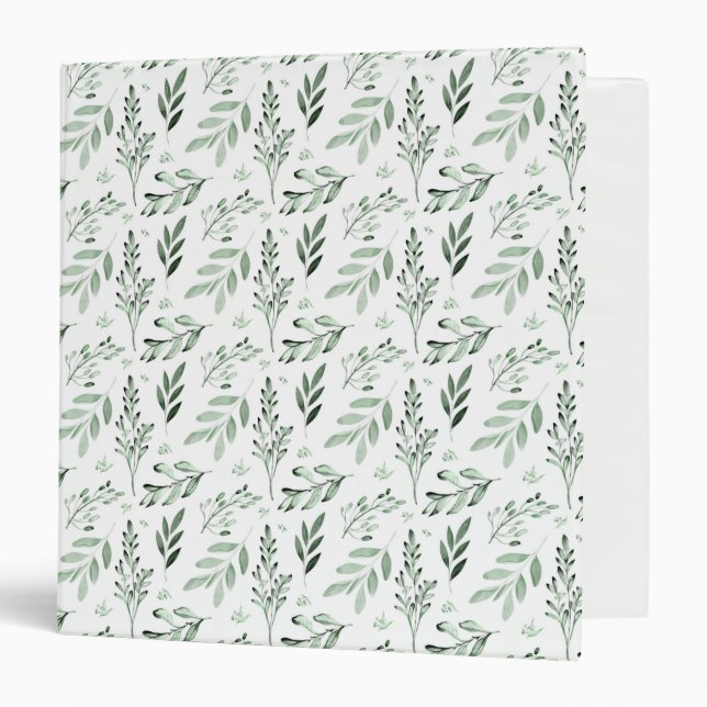 Classeur Feuilles vertes  (Devant/Intérieur)