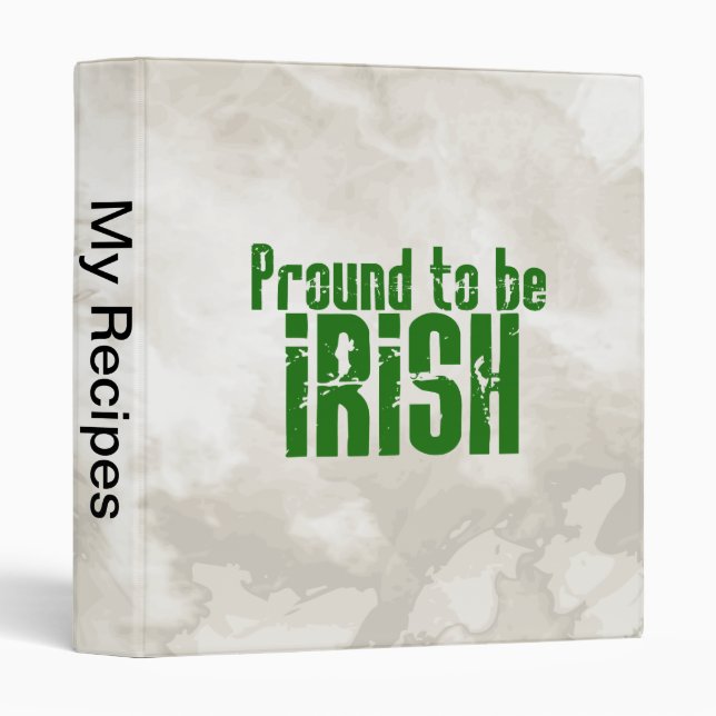 Classeur Fier d'être irlandais (Devant/Côté)