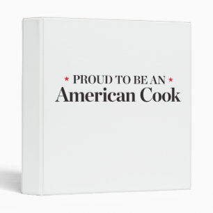 Classeur Fier d'être un cuisinier américain