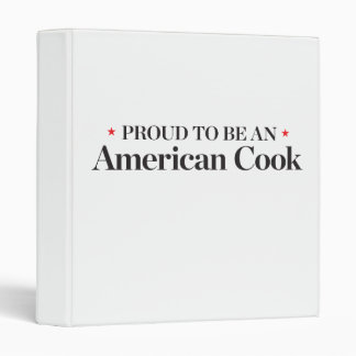 Classeur Fier d'être un cuisinier américain