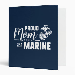 Classeur Fier maman d'une Marine - Blanc