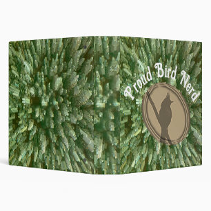 Classeur Fier Oiseau Nerd Silhouette Brown Oiseau vert