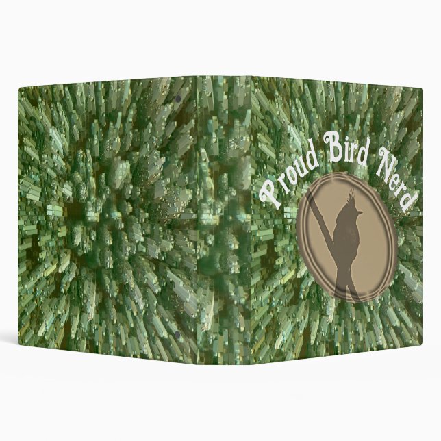 Classeur Fier Oiseau Nerd Silhouette Brown Oiseau vert (Arrière-plan)