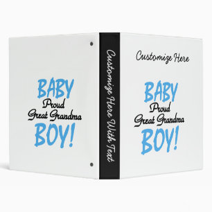 Classeur Fière Grand Grand Grand Mamie Bébé Cadeaux Garçon
