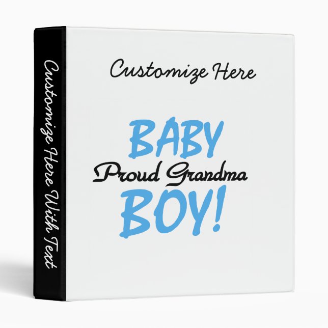 Classeur Fière Grand-mère Baby-Boy Cadeaux (Devant/Côté)