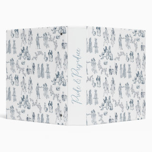 Classeur Fierté et préjugés Toile de Jouy