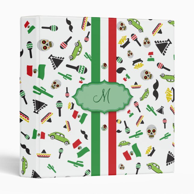 Classeur Fiesta mexicaine - pour le quel Mexique est (Devant/Côté)