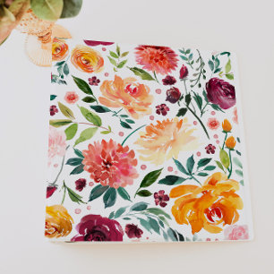 Classeur Fille aquarelle Floral