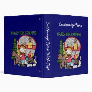 Classeur Fille blonde folle pour camper