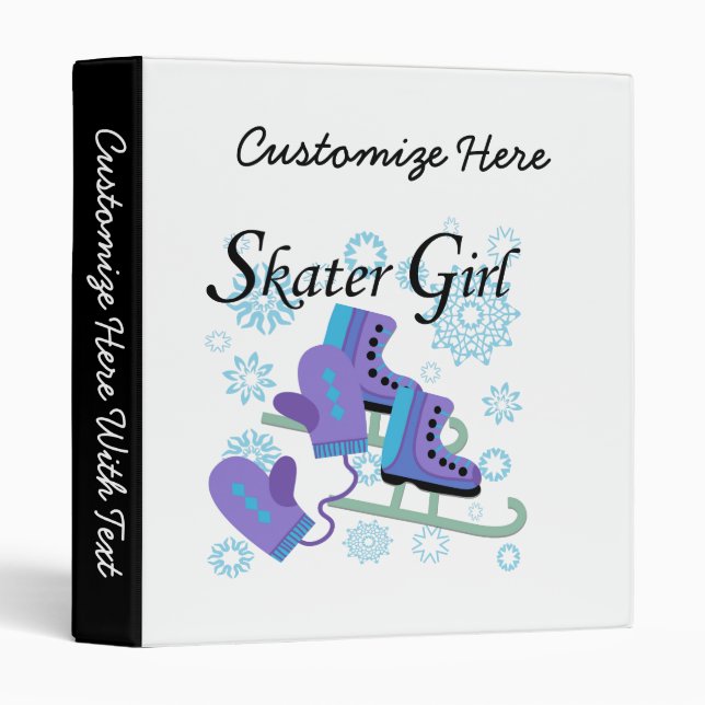 Classeur Fille de patineur (Devant/Côté)
