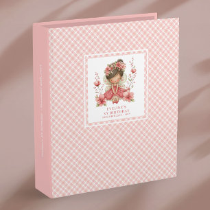 Classeur Fille Fée Capricieuse 4ème Anniversaire Rose Pâle 