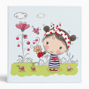 Classeur Fille mignonne de bande dessinée avec la