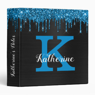 Classeur Fille Noir Turquoise Parties scintillant Lecteurs