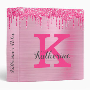 Classeur Fille Parties scintillant rose Chic Glam Nom du mo