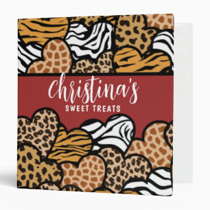 Classeur Fille Rouge Jouer Coeurs Posters de animaux Sweet