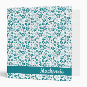 Classeur Fille Turquoise Turquoise Fleurs tropicales