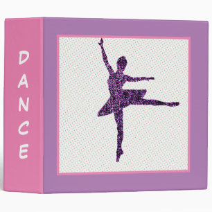 Classeur Filles Ballet Dancer Pastel Personnalisé