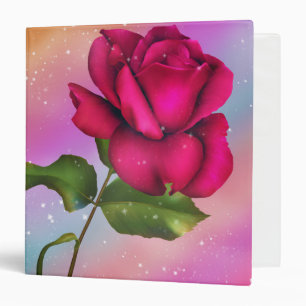 Classeur Filles Rose Pailleté Rose Arc-en-Ciel Pastel & Pai