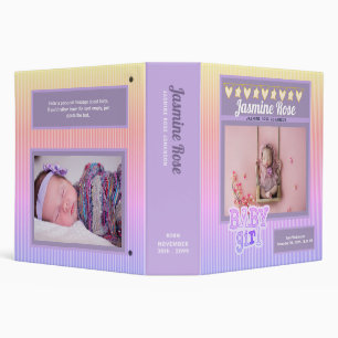 Classeur Fillette Pastel Hues Rayé Photo Scrapbook