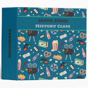 Classeur Film personnalisé Film de nuit Popcorn Motif