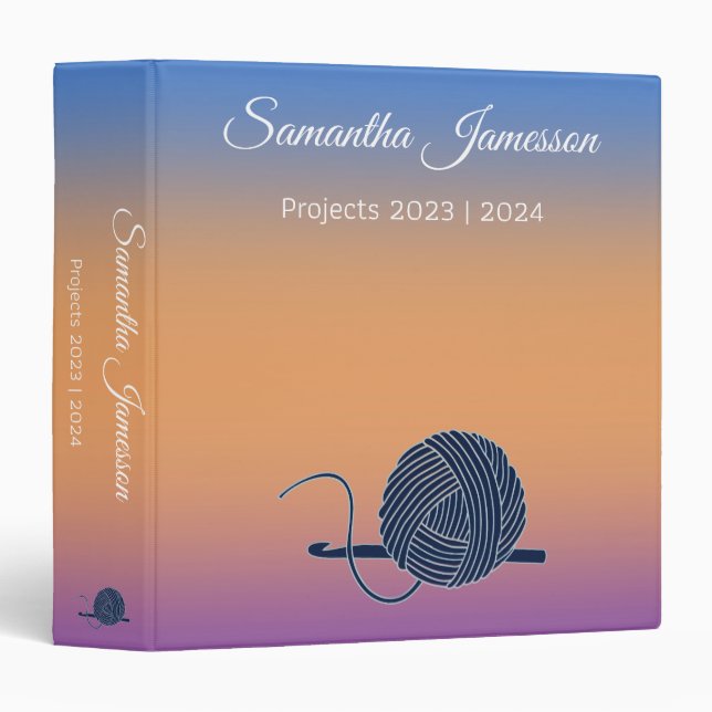 Classeur Fils Crochet coloré (Devant/Côté)