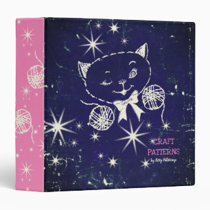Classeur Fils de chat Kitty tricot crochet artisanat motif
