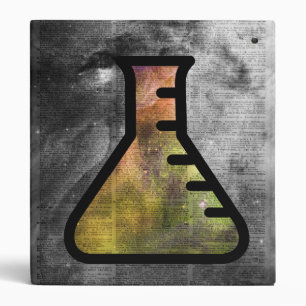 Classeur Fiole magique d'alchimie au-dessus de page de