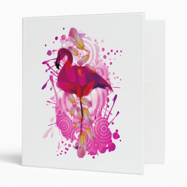 Classeur Flamant rose (Devant/intérieur)