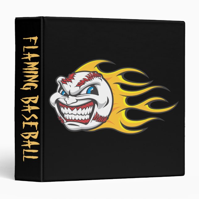 Classeur Flamme de baseball (Devant/Côté)