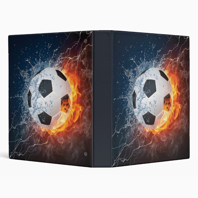 Classeur Flamme Football/Balle de Football Jeu d'oreiller (Arrière-plan)