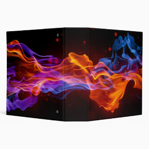 Classeur Flammes multicolores colorées