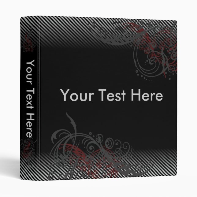 Classeur Flèches à rayures modernes (Devant/Côté)