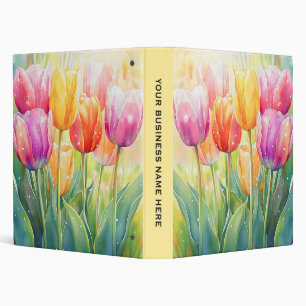 Classeur Fleur Aquarelle Ressort Jardin Tulip