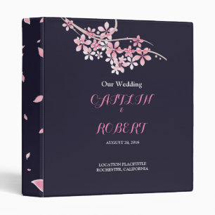 Classeur Fleur de cerisier rose Blanc floral
