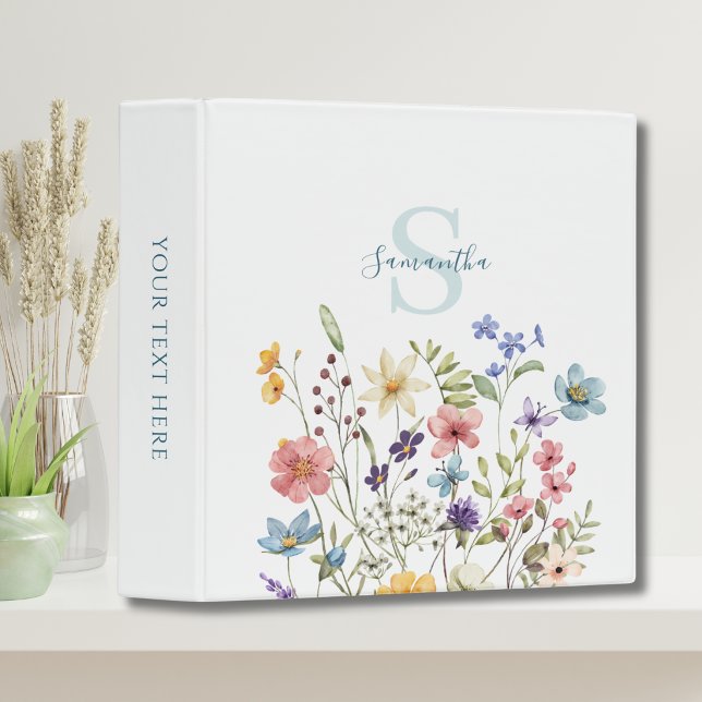 Classeur Fleur de Fleur Élégante Personnalisée  (Créateur téléchargé)