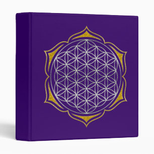 Classeur Fleur de la vie - or argenté de Lotus