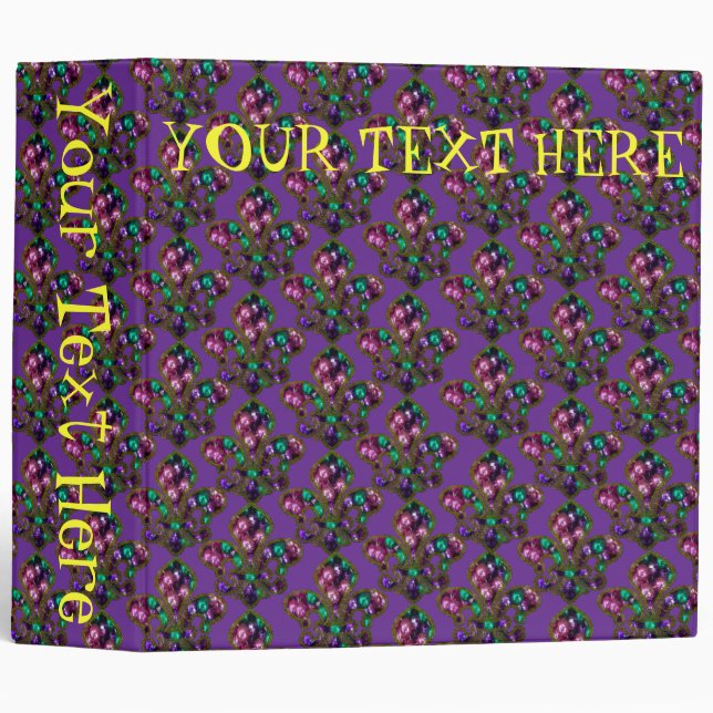 Classeur Fleur de Lis Binder (Devant/Côté)