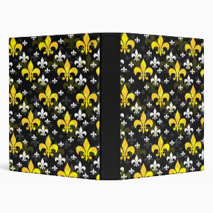 Classeur Fleur De Lis Blanc Jaune