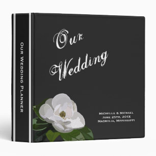 Classeur Fleur de magnolia sur le wedding planner de